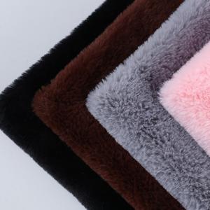 Stock rabbit fur fabric with mixed colors