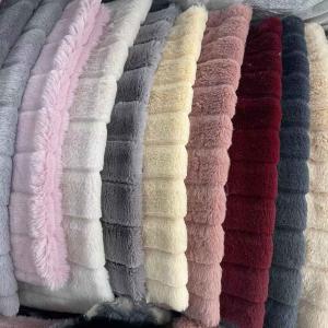 Light weight stock Striped fur fabric sell by KG